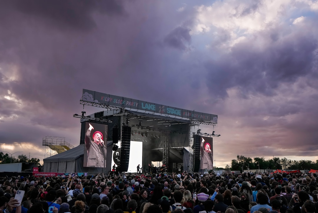 (Francisco Kjolseth  | The Salt Lake Tribune) Devo performs during Kilby Court Block Party in Salt Lake City on Thursday, May 15, 2025.