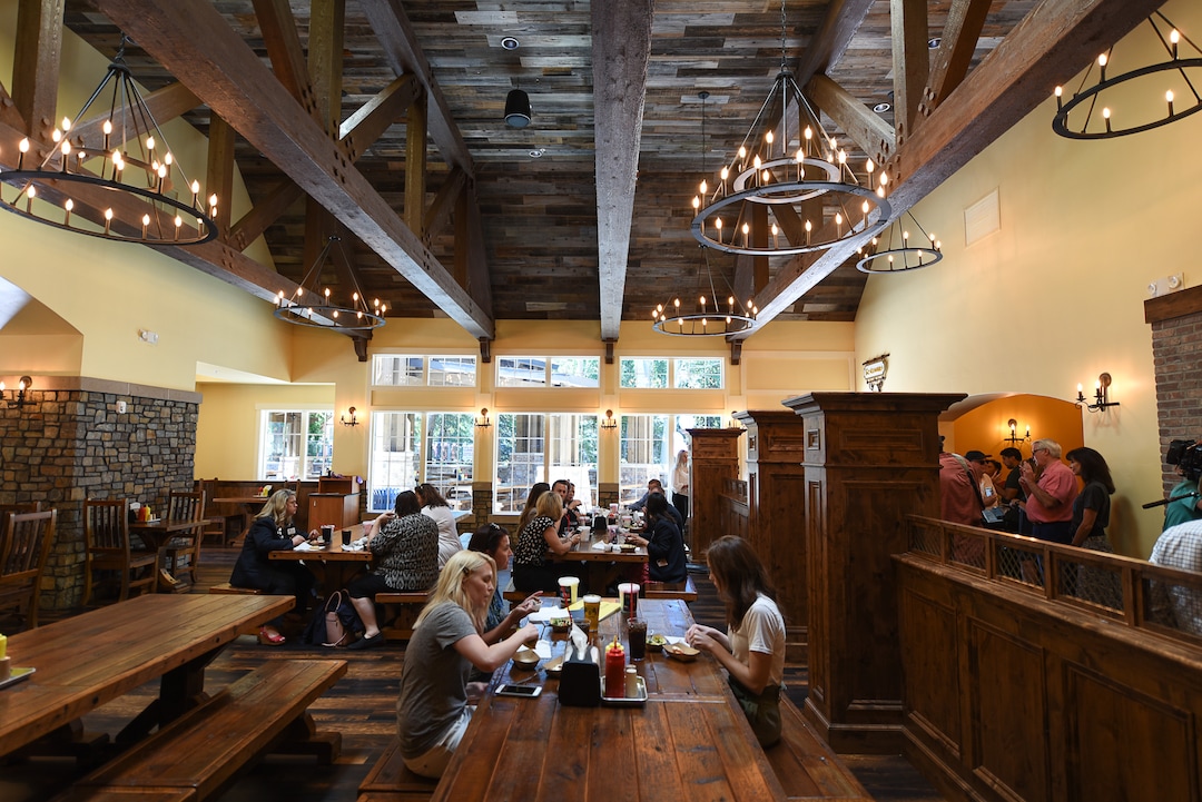 (Francisco Kjolseth  |  The Salt Lake Tribune)  Lagoon Amusement Park has opened its Bavarian-style Biergarten south of the wooden roller coaster.