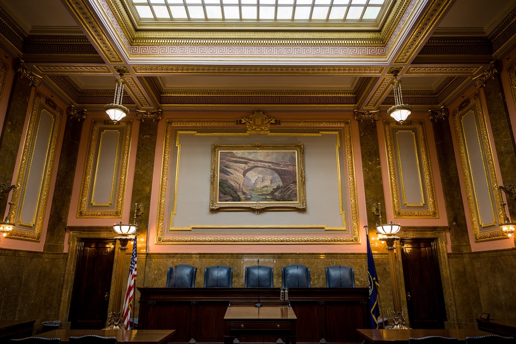 (Trent Nelson  |  The Salt Lake Tribune) The historic Supreme Court chamber at the Utah Capitol in Salt Lake City on Tuesday, Jan. 27, 2026. The number of justices now will increase to seven.