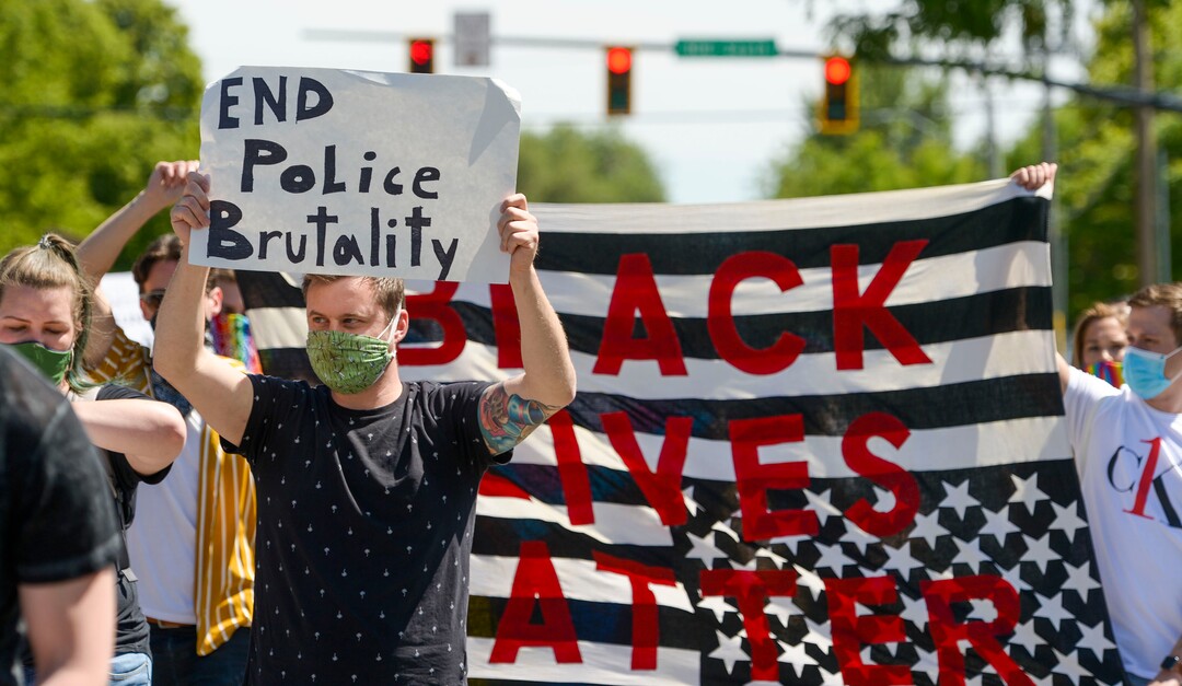 (Leah Hogsten  |  The Salt Lake Tribune) Over 1,000 Pride for Black Lives Matter supporters rallied at Liberty Park, Sunday, June 14, 2020 for over three hours before marching throughout Salt Lake City to join the Las Vidas Negras Importan Rally at Washington Square.