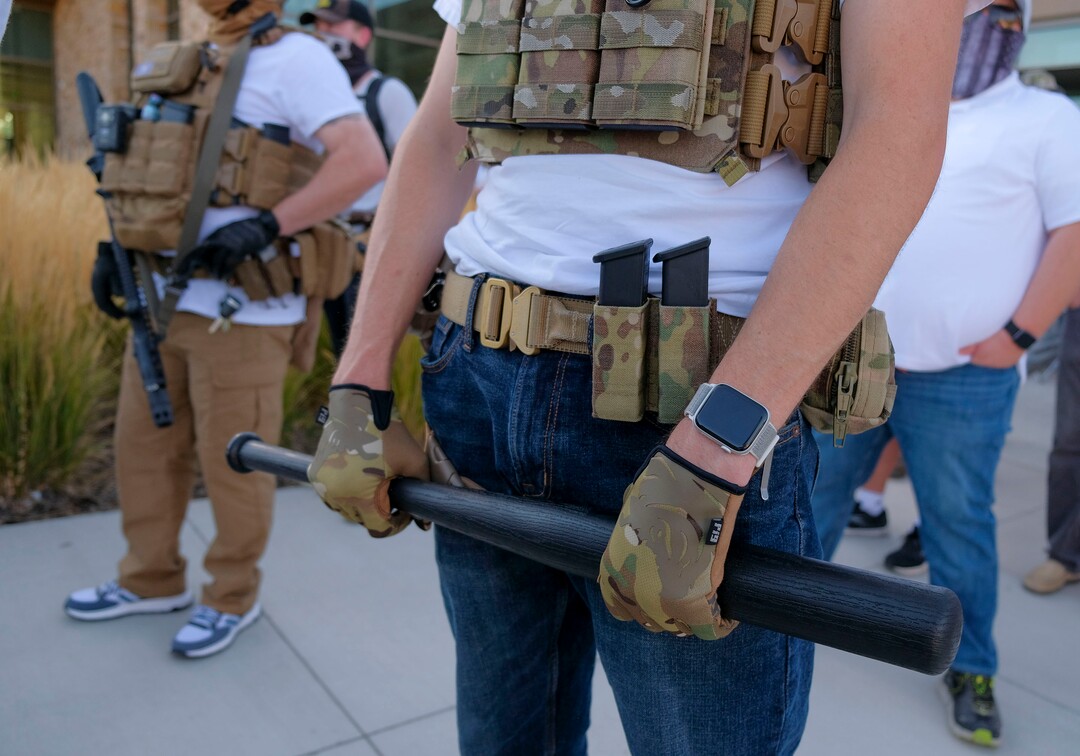 (Leah Hogsten  |  The Salt Lake Tribune) Supporters for Blue Lives Matter and the Cottonwood Heights Police Department attended Friday's Black Lives Matter rally. Five days after after nine protesters were arrested during a peaceful rally in memory of Zane James that turned into a violent clash with Cottonwood Heights officers, demonstrators gathered outside the police station Friday to denounce CHPD's actions and its officers for inciting the violence.