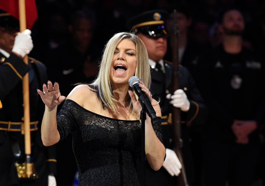(Chris Pizzello | The Associated Press) Singer Fergie performs the national anthem before an NBA All-Star basketball game, Sunday, Feb. 18, 2018, in Los Angeles.