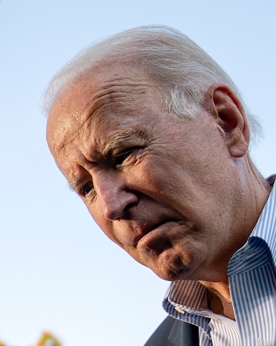 (Stefani Reynolds/The New York Times)

President Joe Biden speaks with reporters on the South Lawn of the White House in Washington, on Tuesday, Sept. 7, 2021, after returning from a trip to New York and New Jersey. "Biden can definitely float his way back up. Clawing his way up might be a different story," writes The New York Times opinion columnist Ross Douthat.