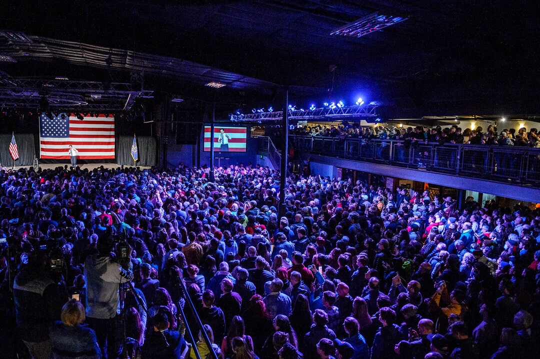 (Trent Nelson  |  The Salt Lake Tribune) Democratic presidential candidate Pete Buttigieg speaks at The Union Event Center in Salt Lake City on Monday, Feb. 17, 2020.