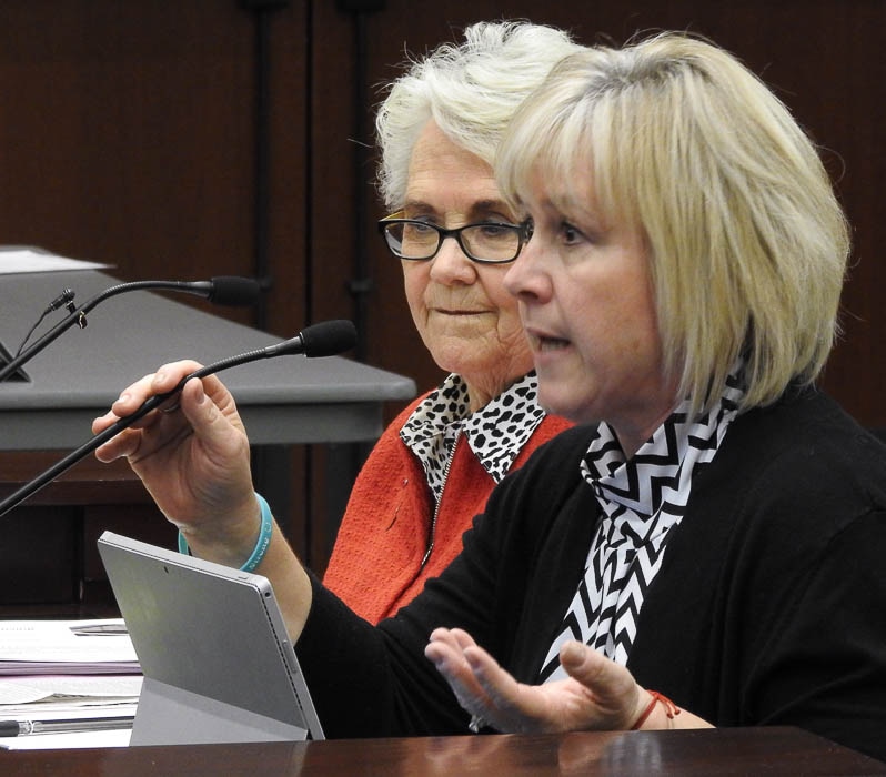(Trent Nelson | The Salt Lake Tribune) Former Cache County employee Terryl Warner, right, speaks to a House committee in 2018. Warner has been charged with communications fraud.