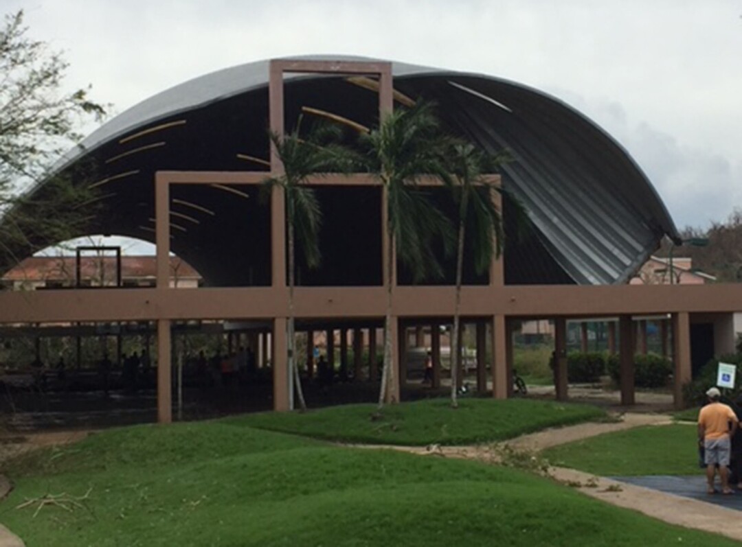 (photo courtesy Edgar Cataxinos)  Egdar Cataxinos' property in Puerto Rico during Hurricane Maria.