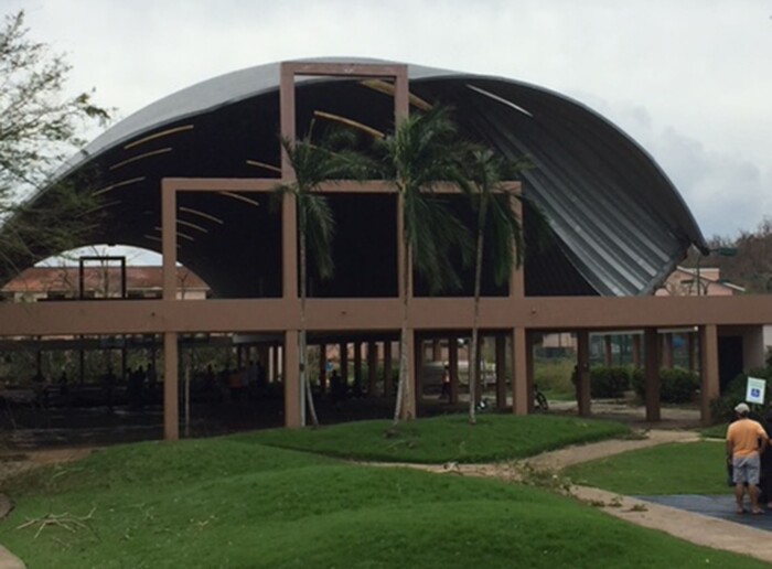 (photo courtesy Edgar Cataxinos)  Egdar Cataxinos' property in Puerto Rico during Hurricane Maria.