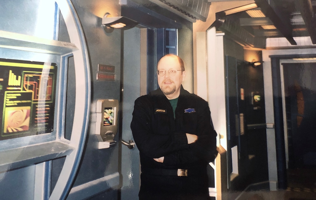 (Rob Owen) TV critic Scott D. Pierce on the set of "Crusade" way back in 1979.