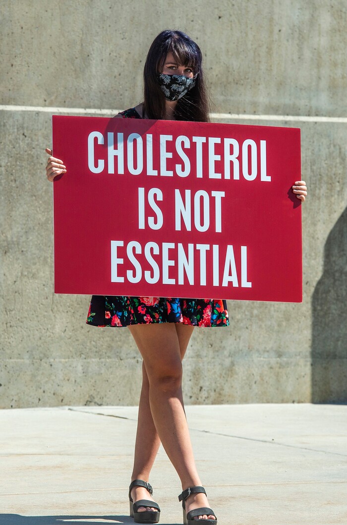 (Rick Egan | The Salt Lake Tribune) Danielle Butler from Ogden, joins a protest at the State Capitol.Physicians Committee for Responsible Medicine is asking Gov. Herbert to close meatpacking plants in the state to slow the spread of the coronavirus, Thursday, July 30, 2020.