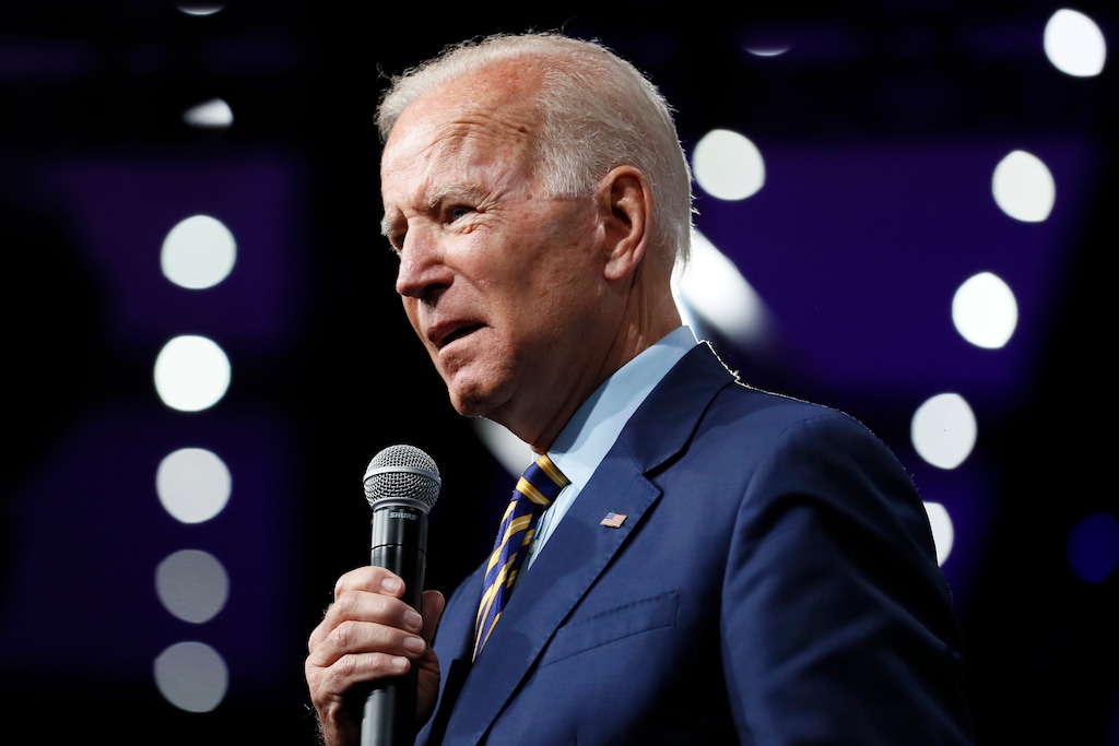 (Charlie Neibergall | AP Photo) Democratic presidential candidate former Vice President Joe Biden speaks at the Presidential Gun Sense Forum, Saturday, Aug. 10, 2019, in Des Moines, Iowa. Biden will be holding a private campaign fundraiser at a Park City home in late September.