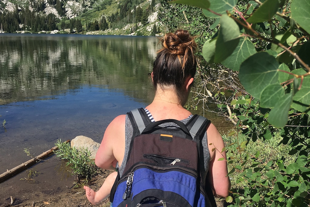 (Marina Gomberg | The Salt Lake Tribune) Marina Gomberg is shown here breast-feeding in the summer of 2017 on the Twin Lakes trail up Big Cottonwood Canyon and she takes offense to state lawmakers who have a problem with any mother breast-feeding in a public place.