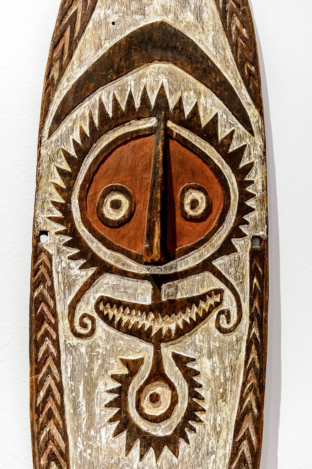 (Trent Nelson  |  The Salt Lake Tribune)  A 19th century Spirit Boart (Hohao) from Papua New Guinea at the Utah Museum of Fine Arts in Salt Lake City. The re-imagined UMFA reopens to the public Saturday, Aug. 26.