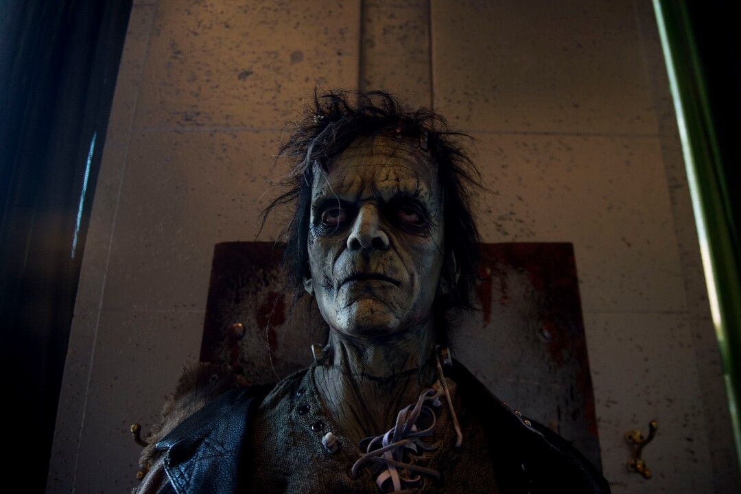 (Jeremy Harmon  |  The Salt Lake Tribune) A Frankenstein decoration is seen at the Vault Bar at Hotel Monaco on Tuesday, Oct. 15, 2019. The downtown Salt Lake City bar has partnered with Nightmare on 13th haunted house to create a Halloween themed experience for bar patrons.
