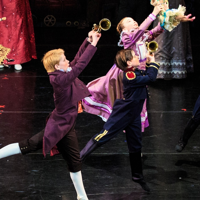 (photo courtesy Ballet West) Gerard Hernandez (center) dances in the 2017 production of Ballet West's Nutcracker.