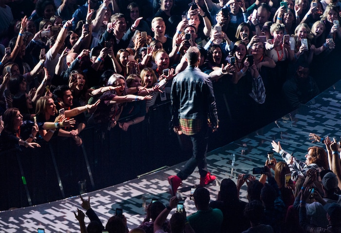 (Rick Egan  |  The Salt Lake Tribune)   Justin Timberlake performs at Vivint Smarthome Arena in Salt Lake City, Thursday, April 12, 2018.