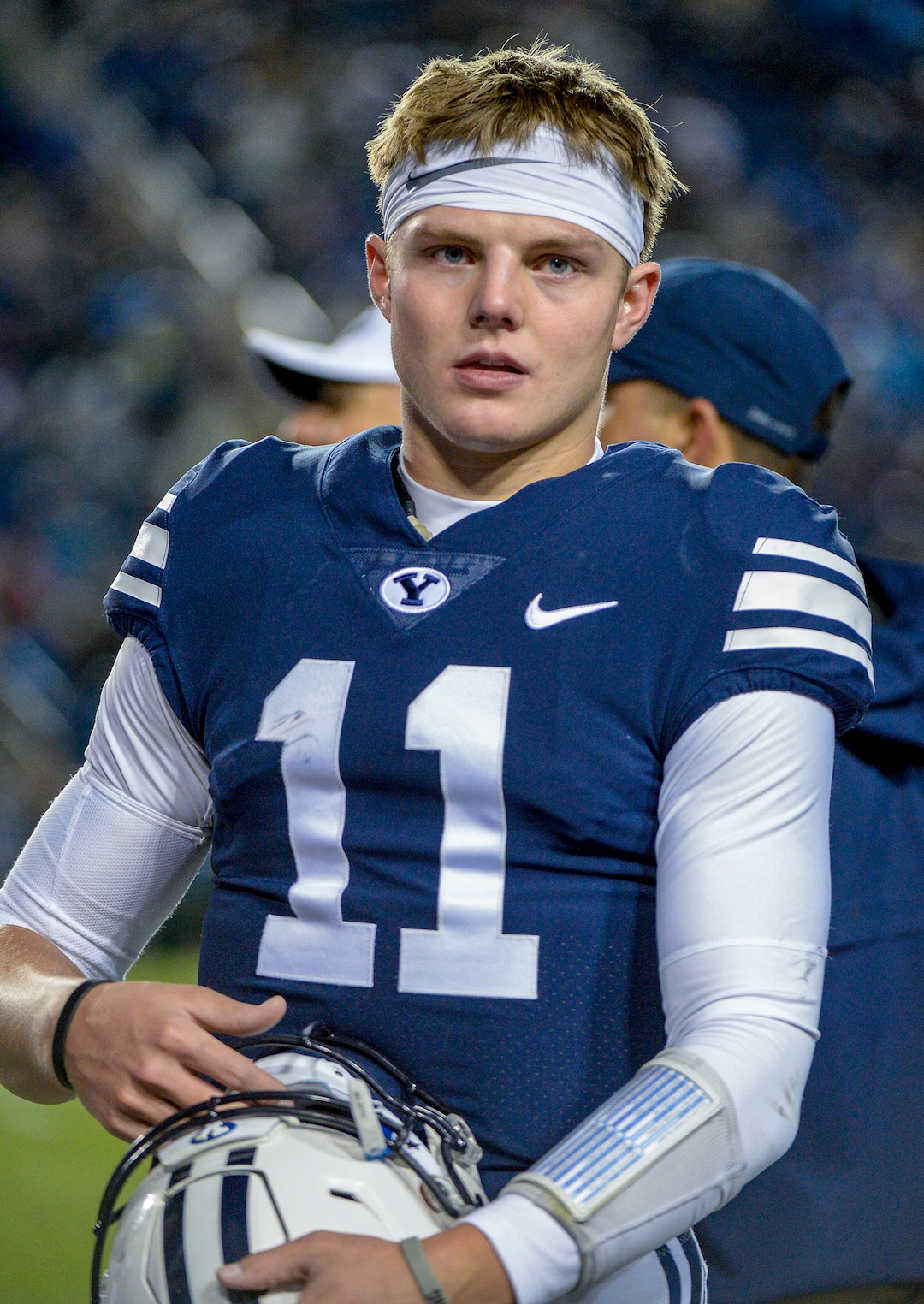 Leah Hogsten  |  The Salt Lake Tribune  Brigham Young Cougars quarterback Zach Wilson (11) as Brigham Young University hosts Hawaii at Lavell Edwards Stadium in Provo, Saturday Oct. 13, 2018. BYU defeated Hawaii 49-23.