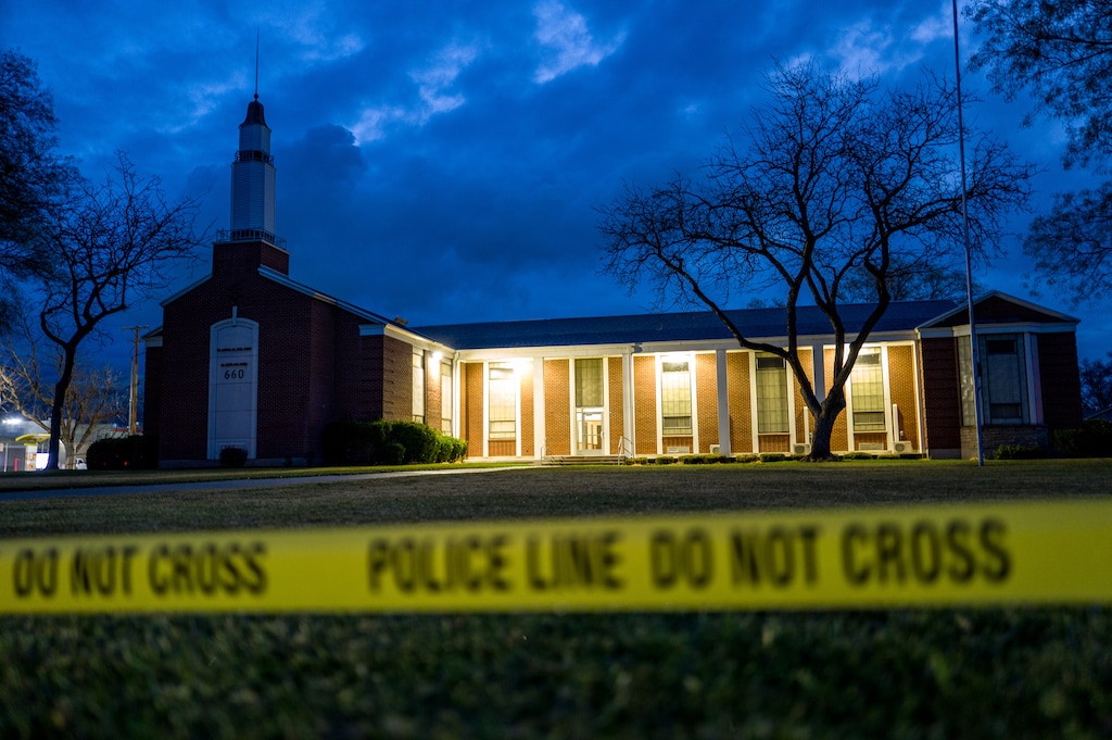 (Trent Nelson | The Salt Lake Tribune) A meetinghouse of The Church of Jesus Christ of Latter-day Saints the day after a shooting took place there in Salt Lake City on Thursday, Jan. 8, 2026.