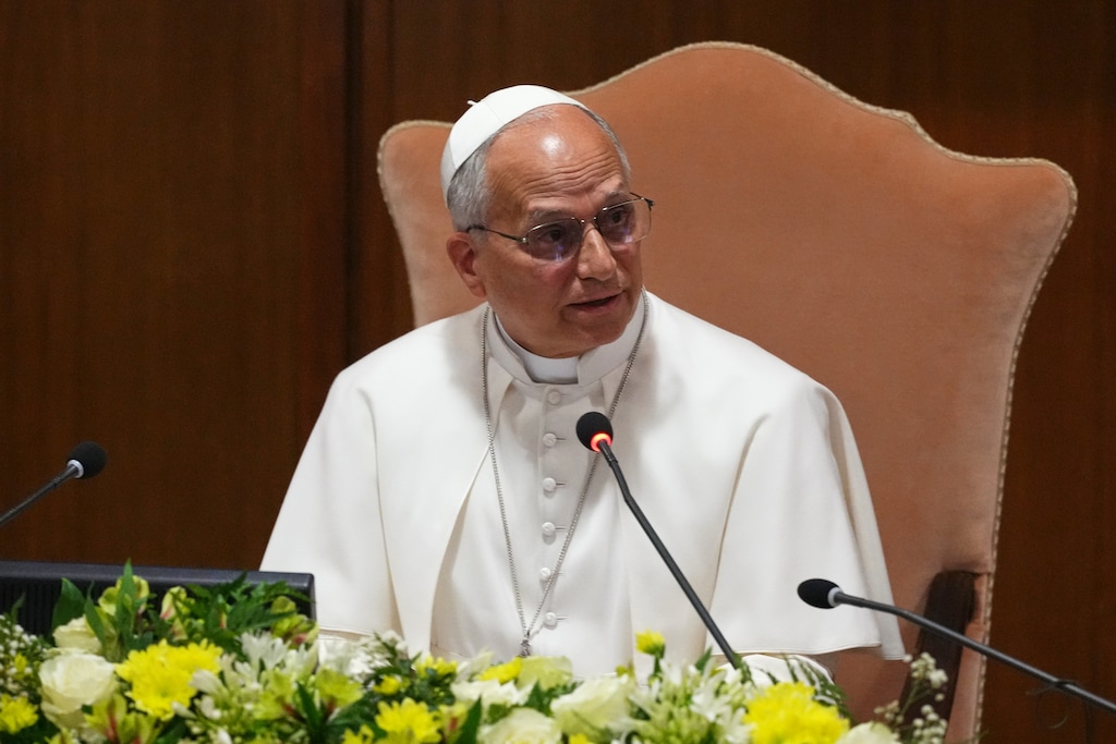 (Alessandra Tarantino | AP) Pope Leo XIV, shown in May, has had a cancerous nodule removed from his lung.