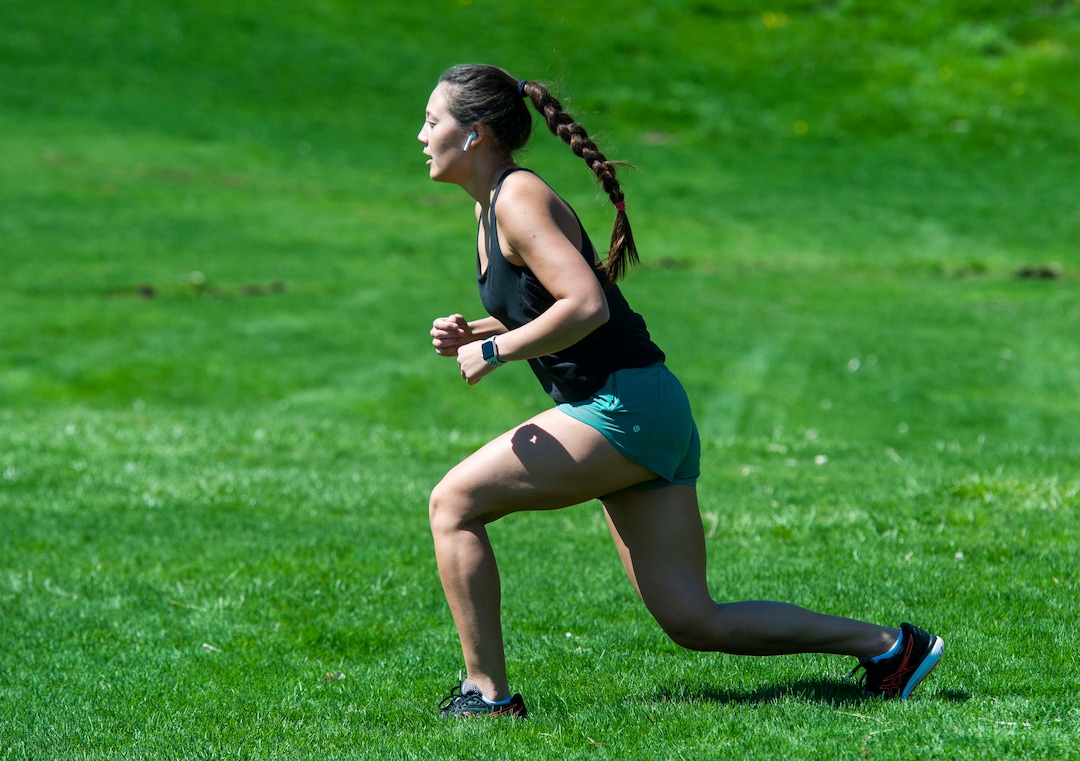 (Rick Egan  |  The Salt Lake Tribune)   Kira Tanghe, a student at the University of Utah and a kinesiology major, works out at Sugar House Park, Thursday, April 18, 2019. Overall, Utah still has some of the lowest obesity rates in the country, but a new study shows residents who are already overweight are becoming more so.
