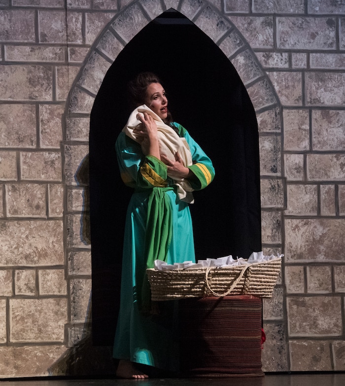 (Rick Egan  |  The Salt Lake Tribune) Katerina Nelson as Sariah rehearses "The Other Wise Man" on Nov. 27. The  musical, based on the Henry Van Dyke novella, opens Nov. 29, at Wasatch Jr. High.