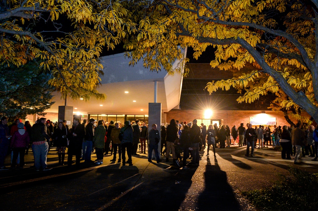 (Leah Hogsten  |  The Salt Lake Tribune)    Members of Utah's Jewish and interfaith communities hold a vigil and prayer service at Congregation Kol Ami, Tuesday, Oct. 30, 2018, for the 11 people killed at the Tree of Life Synagogue in Pittsburgh.