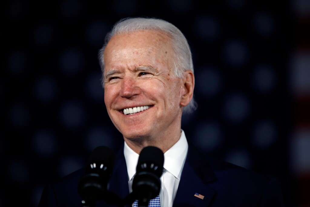 (Matt Rourke | AP) Democratic presidential candidate former Vice President Joe Biden speaks at a primary night election rally in Columbia, S.C., Saturday, Feb. 29, 2020.