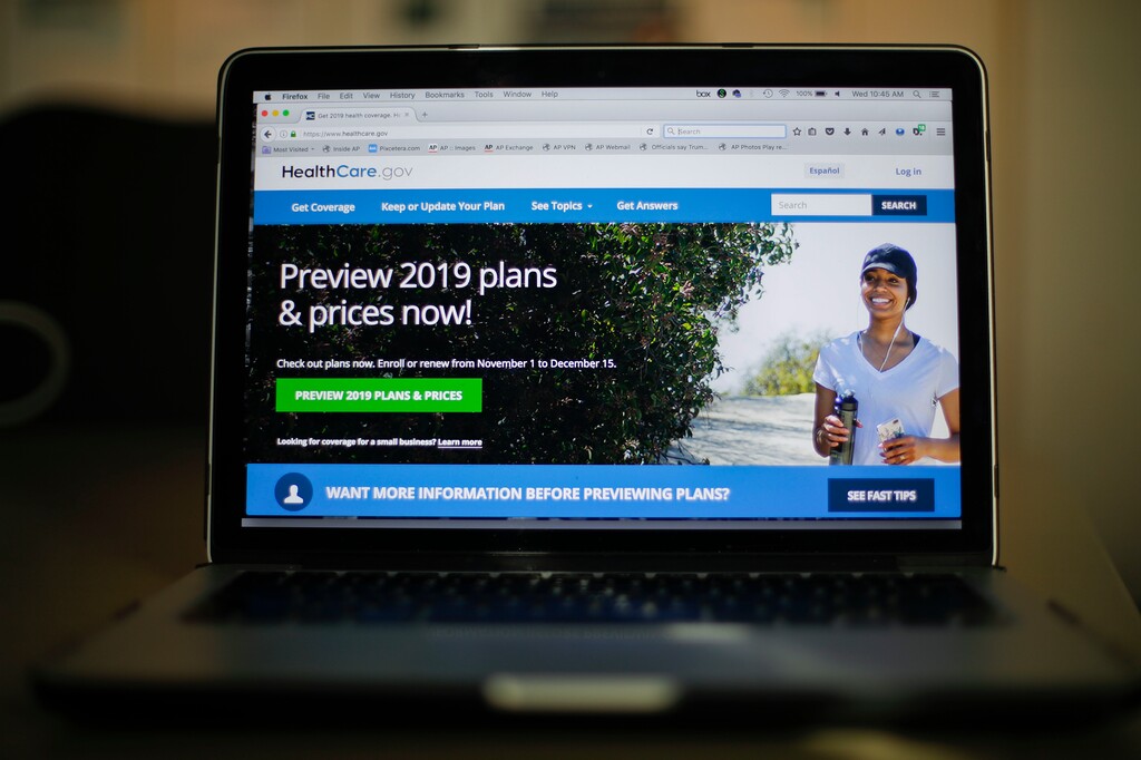 (Pablo Martinez Monsivais | AP file photo) The HealthCare.gov website is shown. The Trump administration is arguing in court that the entire Affordable Care Act should be struck down as unconstitutional. But at the same time Justice Department lawyers have suggested that federal judges could salvage an important part — its anti-fraud provisions.