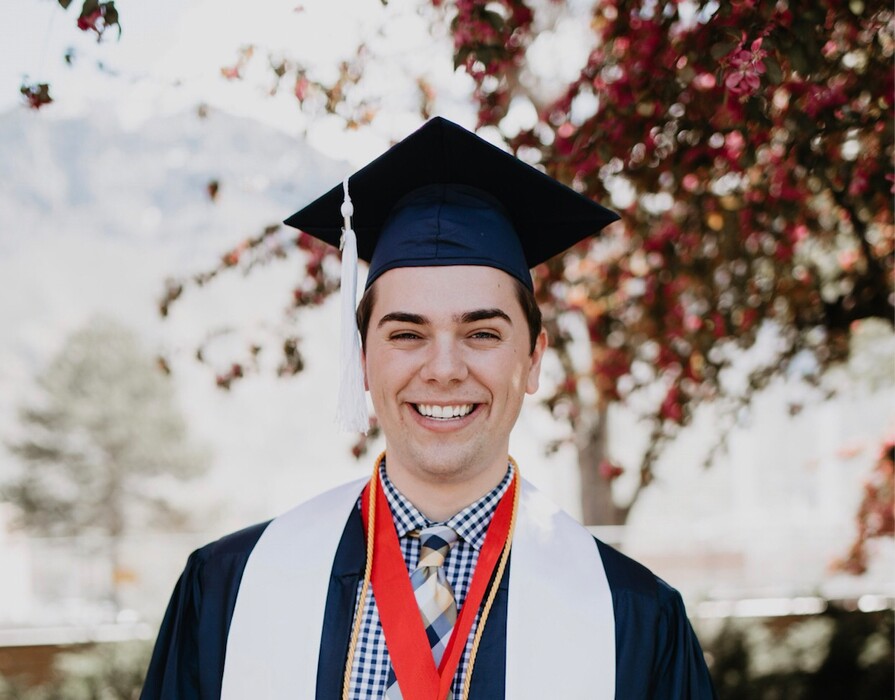 (Photo courtesy of Matthew Easton via The Washington Post)  Matthew Easton, a valedictorian at Brigham Young University, said being a gay Mormon has not always been an easy road. But he was moved to declare in a commencement speech on Friday, "I am not broken."