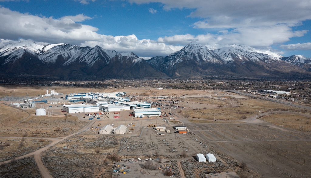 (Bethany Baker  |  The Salt Lake Tribune) The Texas Instruments facility is seen in Lehi on Wednesday, March 12, 2025.