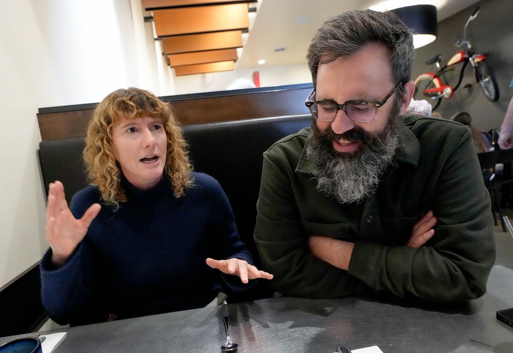 (Francisco Kjolseth | The Salt Lake Tribune) Jerusha and Jared Hess, the Utah-based makers of “Napoleon Dynamite,” talk about the fond memories of making the film on Thursday, Jan. 4, 2023, in Salt Lake City. The movie will screen at the 2024 Sundance Film Festival, to mark the 20th anniversary of its premiere.