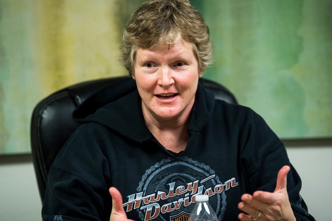 (Chris Detrick  |  The Salt Lake Tribune)  Diane Blythe speaks during an interview at VF Law in Salt Lake City Friday, March 16, 2018. 