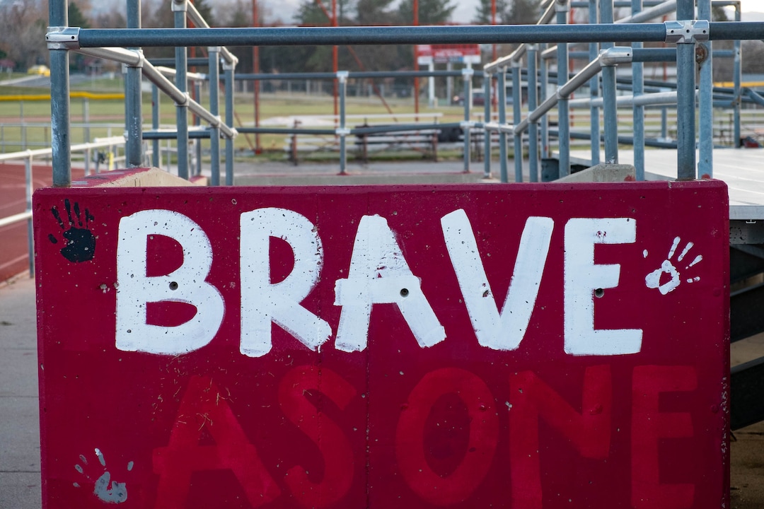 (Francisco Kjolseth  |  The Salt Lake Tribune) Surfaces are pictured around Bountiful High on Monday, Nov. 30, 2020 after the school announced it would to retire The Braves name.
