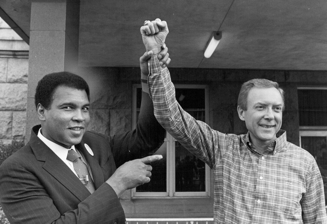 (The Salt Lake Tribune) Muhammad Ali and Sen Orrin Hatch in 1988.
