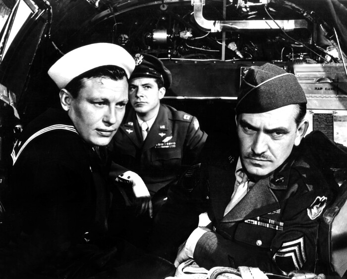 (courtesy photo) Three servicemen — played by Harold Russell, Dana Andrews and Fredric March (from left) — return home from World War II, with problems both physical and psychological, in the 1946 drama "The Best Years of Our Lives."