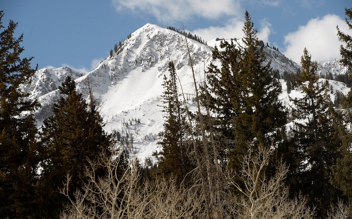 (Al Hartmann  |  The Salt Lake Tribune) 	
Snowpack in the high peaks above Silver Lake in Big Cottonwood Canyon Monday March 12.