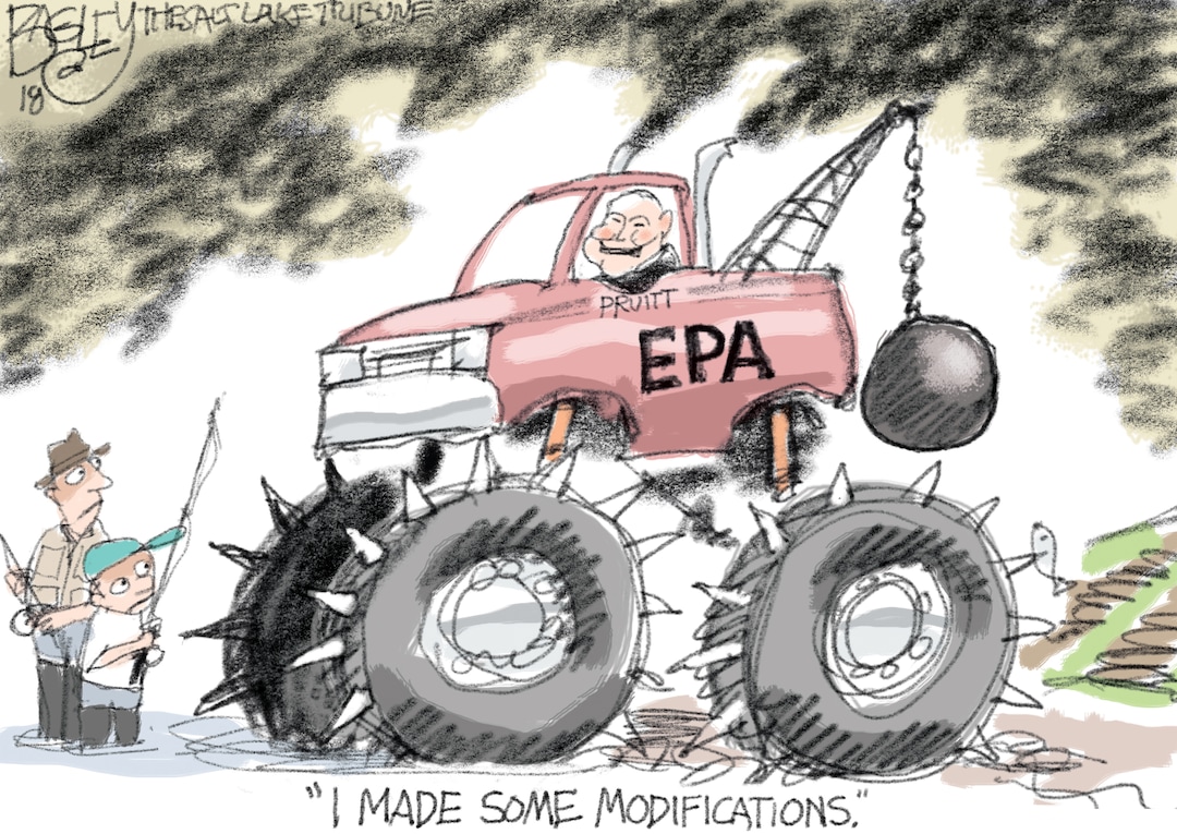 (Pat Bagley | The Salt Lake Tribune) This Pat Bagley cartoon appears in the Sunday, April 1, 2018, Salt Lake Tribune.