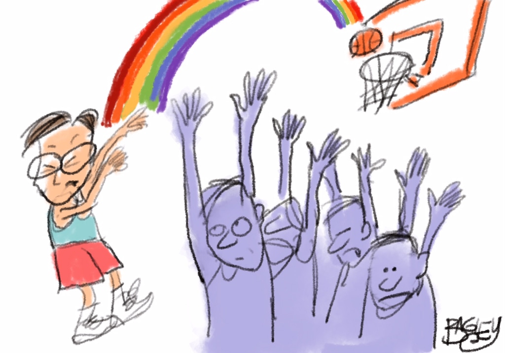 Cartoon for Eli McCann column.