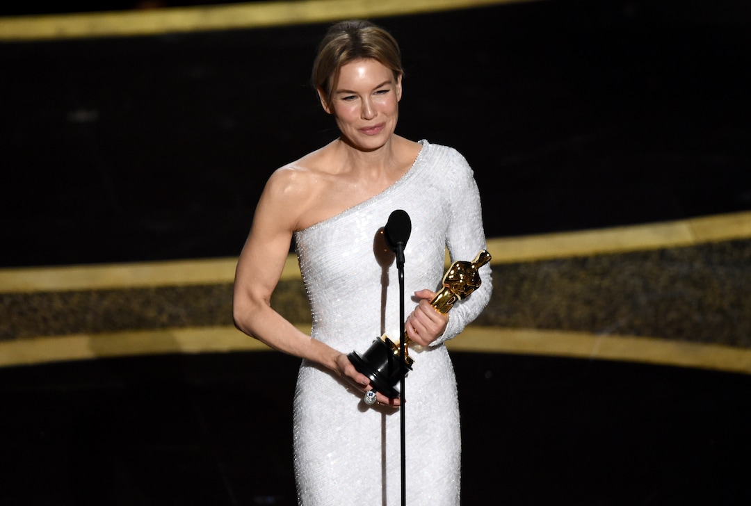 (Chris Pizzello | AP)  Renee Zellweger accepts the award for best performance by an actress in a leading role for "Judy" at the Oscars on Sunday, Feb. 9, 2020, at the Dolby Theatre in Los Angeles.