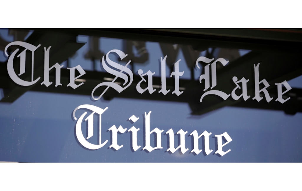 (Rick Bowmer | AP) This April 20, 2016 photo, shows The Salt Lake Tribune sign in Salt Lake City.