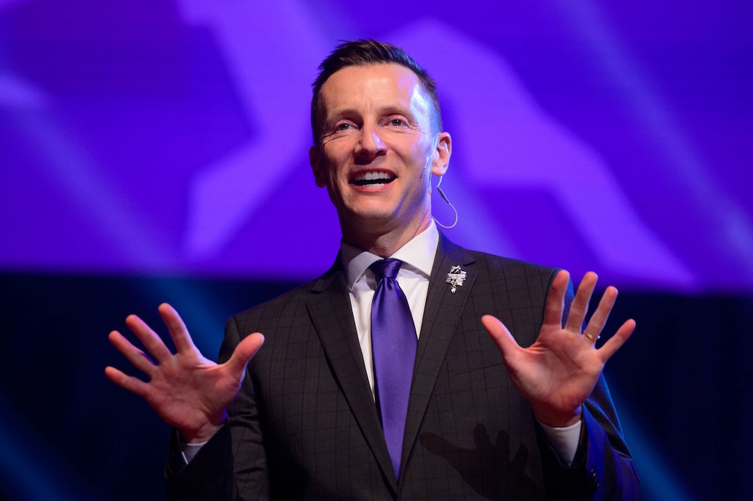 (Trent Nelson  |  The Salt Lake Tribune) Brad Mortensen speaks at his inauguration as the president of Weber State University in Ogden on Tuesday, Jan. 7, 2020.
