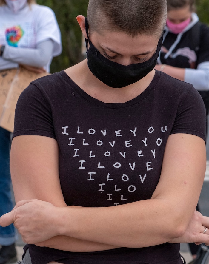 (Leah Hogsten | The Salt Lake Tribune) Black Lives Matter supporters and Salt Lake Equal Rights Movement members march from the Capitol to Washington Square on Monday, August 31, 2020 calling for justice for Jacob Blake who was shot in the back by police in Kenosha, Wisconsin on August 23rd.