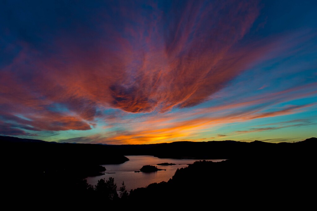Trent Nelson  |  The Salt Lake TribuneThe sun sets over the Flaming Gorge Reservoir, Thursday, March 20, 2014.