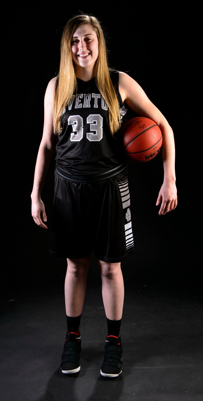 (Steve Griffin  |  The Salt Lake Tribune)  Prep basketball Morgan Kane, Riverton, in the Salt Lake Tribune studio in Salt Lake City Tuesday April 10, 2018.