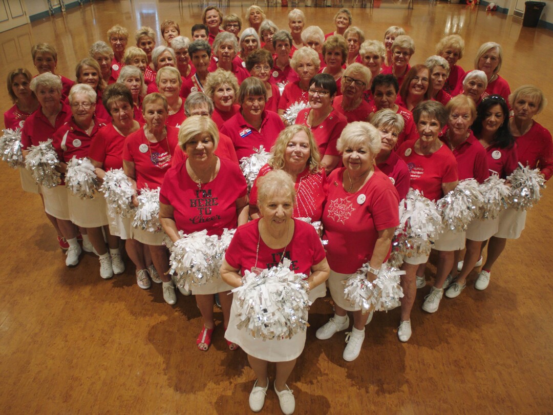 (David Bolen  |  courtesy of Sundance Institute) The Village Cheerleaders appear in "Some Kind of Heaven," directed by Lance Oppenheim, an official selection of the NEXT program at the 2020 Sundance Film Festival.