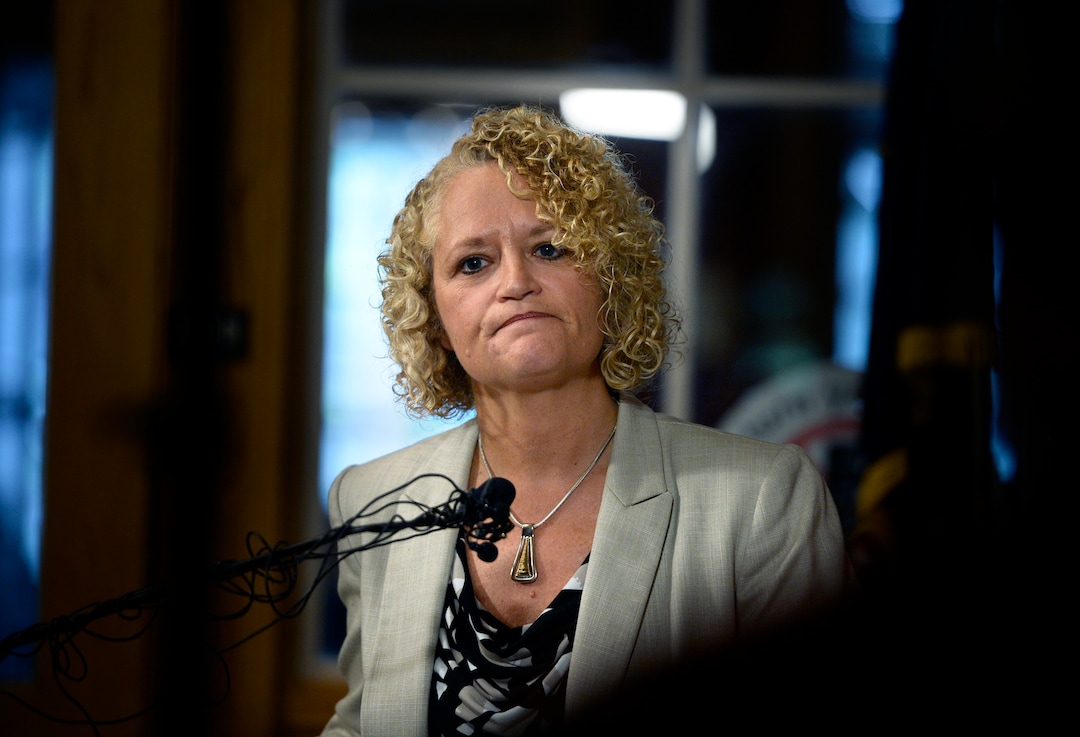 (Scott Sommerdorf   |  The Salt Lake Tribune)   Salt Lake City Mayor Jackie Biskupski announces that findings have been made, and that they have been given to SLCPD Chief Mike Brown. He will now decide the fate of the two officers involved in the Nurse Wubbels arrest, Wednesday, September 13, 2017.
