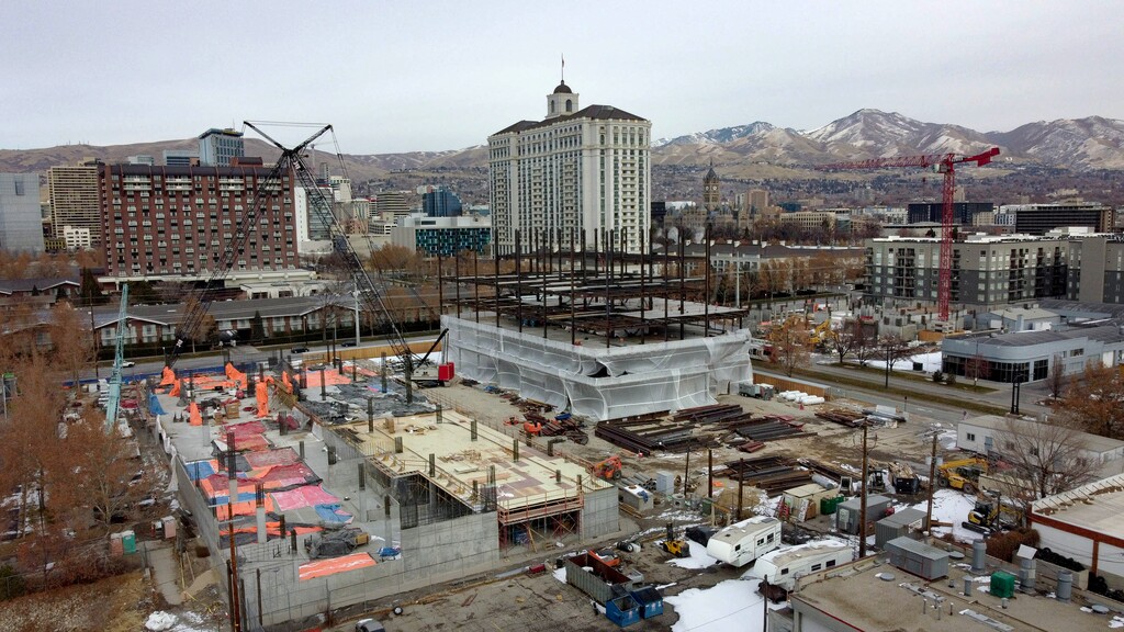(Francisco Kjolseth  |  The Salt Lake Tribune) Work on 650 Main, an office project at 650 S. Main Street. Salt Lake City's skyline will change in 2021 with several new skyscrapers and midsize towers going up across Utah's capital city.