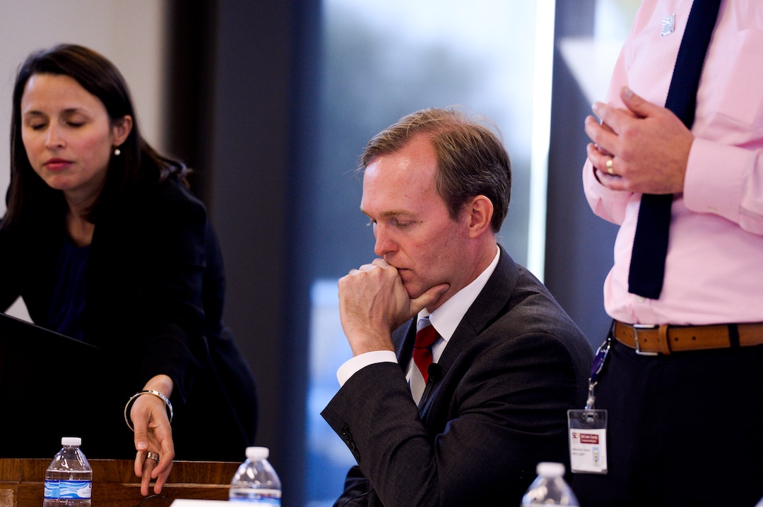(Leah Hogsten  |  The Salt Lake Tribune)  Rep. Ben McAdams on Friday said that while he will not prejudge the outcome of the impeachment inquiry into President Donald Trump, a formal probe is necessary to determine the facts. McAdamsÕ Oct. 4, 2019 remarks came after a gathering at the Midvale Senior Center. He began the event with a brief statement on the impeachment inquiry and declined to take questions before pivoting to the scheduled topic of the town hall: health and wellness.