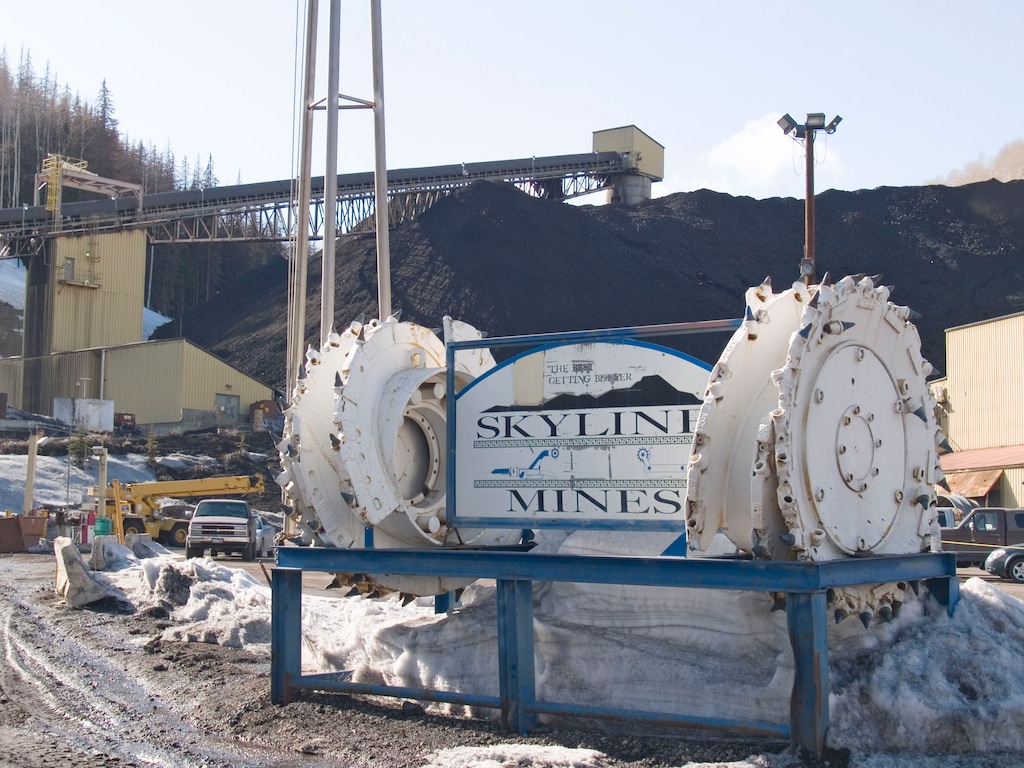 (Photo courtesy of Utah Geological Survey) Shown here is the Skyline mine on the Emery/Carbon county border. Decline in Utah's coal industry is a main reason that Emery County was the only county in Utah that suffered a significant decline in median household income in the last decade.