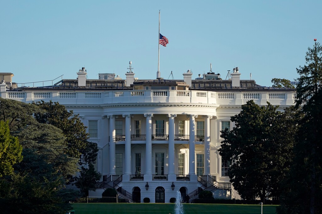 (Patrick Semansky | AP photo)

An American flag flies at half-staff over the White House in Washington, Saturday, the morning after the death of Supreme Court Justice Ruth Bader Ginsburg.