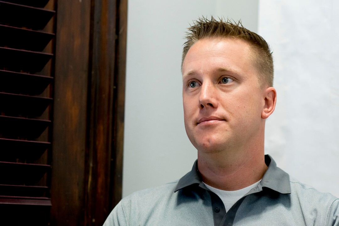 (photo courtesy Chris Federer)  Brett Snelgrove of Promontory Point Resources at the company's downtown Ogden office.